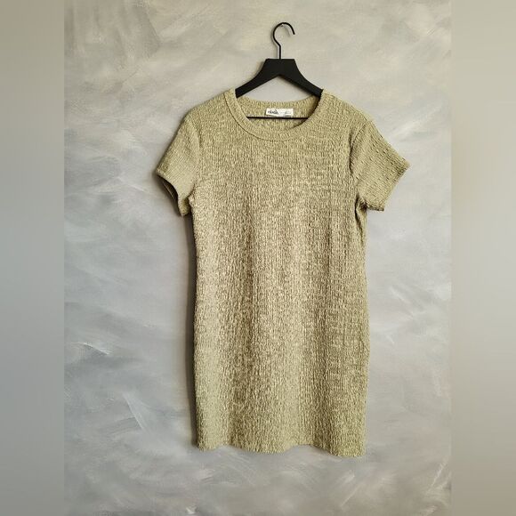 Elodie Sage Green Mini Tunic Textured Short Sleeve Dress Size XL NWT - Picture 1 of 10
